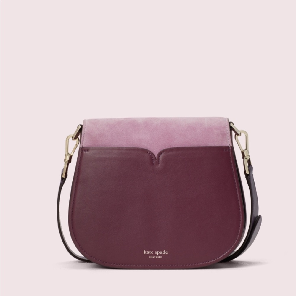 NWT. 3rd price drop! AUTH Kate ♠️ suede saddle bag - Picture 6 of 8